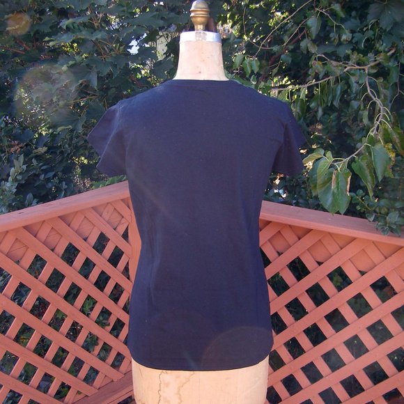 New black ladies shirt "TGIF" size Large 8-10 - Picture 4 of 7